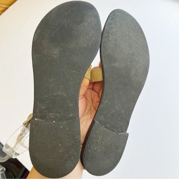 EVERLANE Modern Wrap Sandal Strappy Suede Flat Sandals Tan - Picture 6 of 6